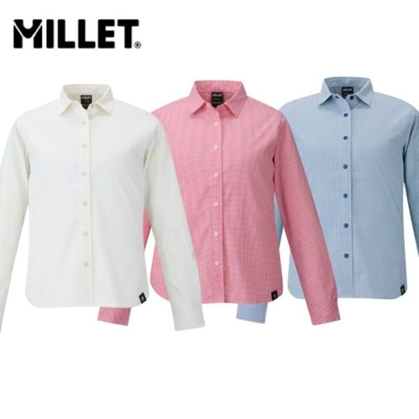 ミレー MILLET IB CHECK SHIRT LS W インセクトバリヤー チェックシャツ 長袖 レディース MIV03221 2026春夏M