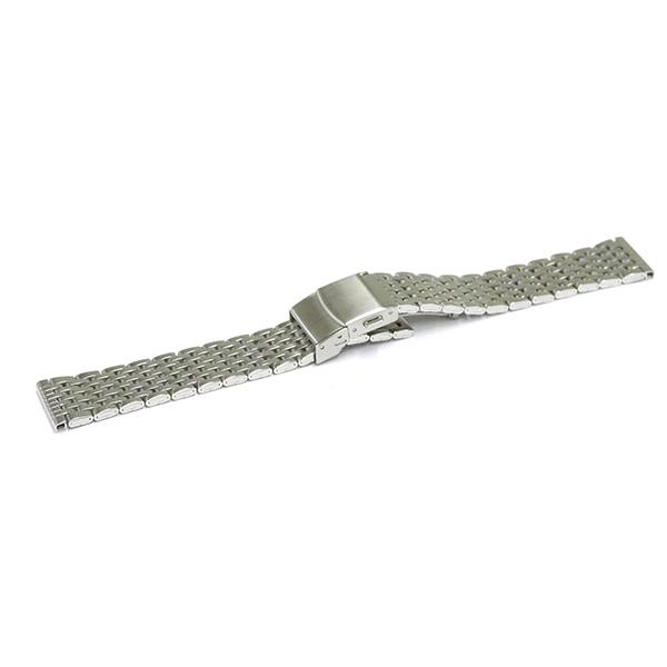 腕時計 ベルト 16mm 18mm 20mm 22mm ステンレス巻きベルト プッシュ式