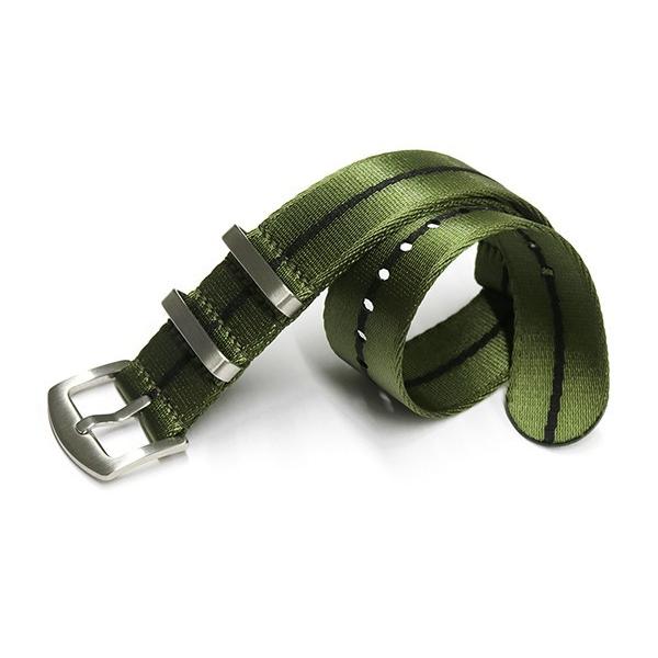 腕時計 NATO ベルト 20mm 22mm ナイロン オリーブグリーン ブラックライン 3リング ストラップ na004-ogbk-s :na004-ogbk-s:Flea Market 通販 22mm グリーンNATO ミリタリーストラップ