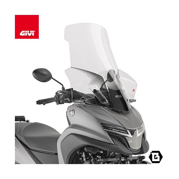 GIVI 2176DTは、車種専用のスクリーンです。取付けには、フィッティングキットD2170KITが別途必要となります。スクリーンサイズは、73 x 59 cm (高さ x 横)となっており、純正スクリーンより38 cm 高く風防性に優れ...