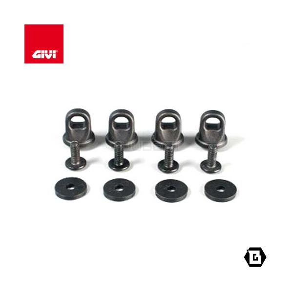 GIVI E125は、ハードケース TRK52 / TRK46 / TRK33シリーズ用のリングキットです。リングキットは、GIVI T10N伸縮性キャリーネットを固定するためのものです。ネットはフックがあれば他社品でも十分使用可能です。※...