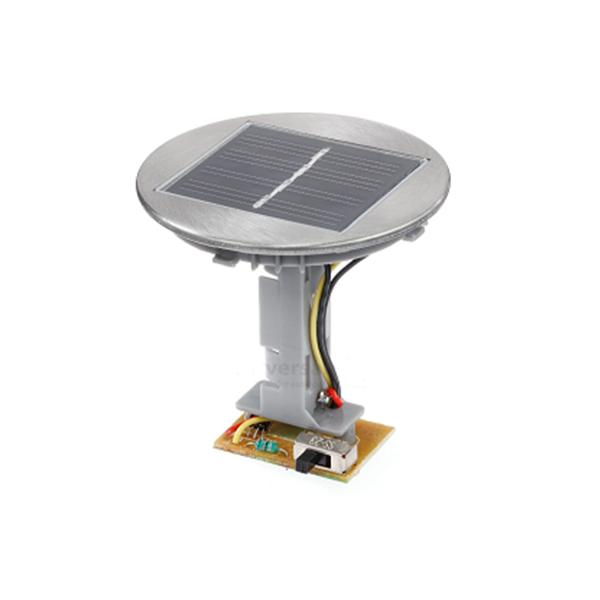 GWSOLAR アルミポールソーラーライト用 ライトヘッド部交換用 充電池付き カバー付き