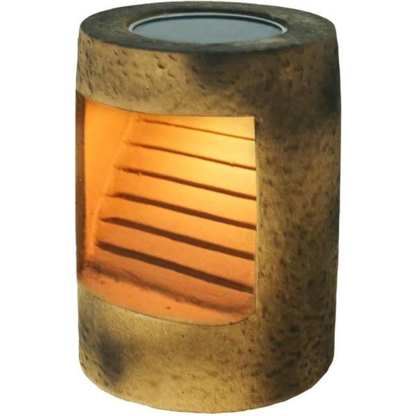 GWSOLAR「露地」ソーラー庭園灯 円柱形 磁器30ルーメン】Smart Lighting (型番：GW-CR101WW(1P)