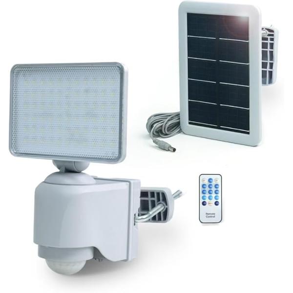 GWSOLAR LED 人感センサーライト 明るさ2000ルーメン　22.2WH蓄電池内蔵 2.8W大型ソーラーパネル (型番：GW-SR033)