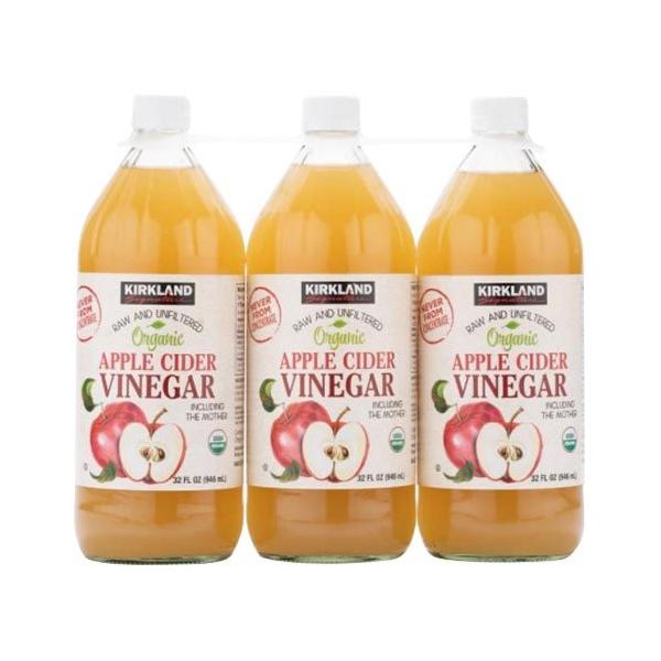 カークランドシグネチャー　オーガニック　アップルサイダー酢　946ml×3本　コストコ　Costoco　大容量　お得　爽やか　Kirkland