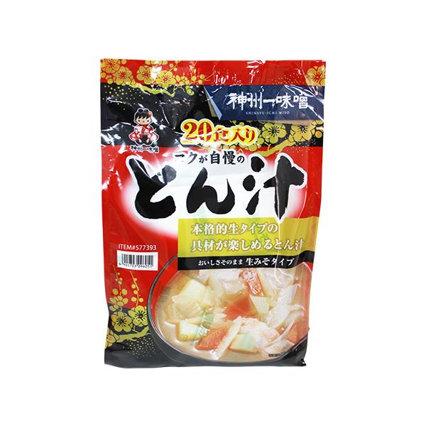 神州一味噌　コクが自慢のとん汁　20食　コストコ　Costoco　インスタント　具だくさん　みそ汁　ランチ　一品　あっさり