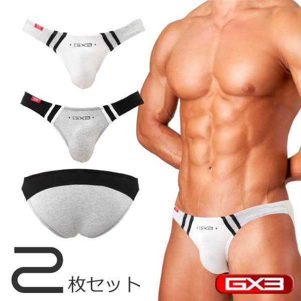 GX3 2枚パンツセット GX3/ジーバイスリー TOUGH WHITE Vビキニ : GX3