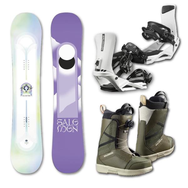 ●スノーボード＜SALOMON LOTUS＞■color：ホワイト■SIZE  :135,138,142,146,151＊ハイブリッド キャンバー／ディレクショナルツイン●ビィンディング＜SALOMON RHYTHM＞■color：ホワイト...