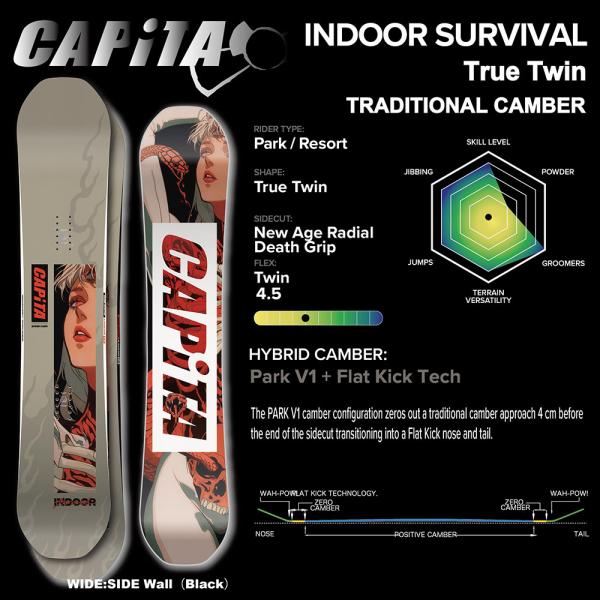 スノーボード スノボー CAPiTA INDOOR SURVIVAL 2027 トラディショナル キャンバー ハイブリット