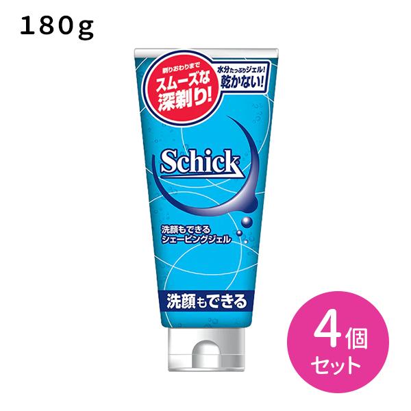 schick（シック） 【4個セット】洗顔もできるシェービングジェル 180g