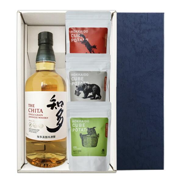 サントリー 知多【3種選べるキューブポテトセット】700ml〔ギフト箱K