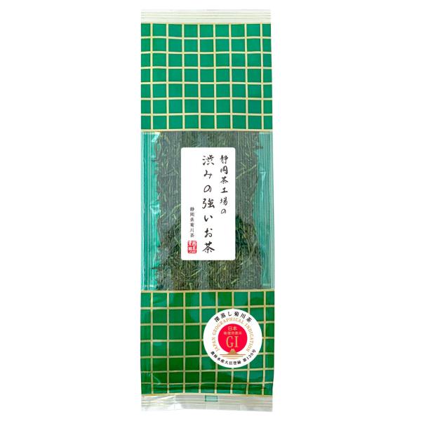 茶種：深蒸し煎茶 ／ 産地：静岡県「菊川茶」特徴：静岡の茶工場で呑まれている「カテキン=渋み成分」含有量の多い2番茶の深む蒸し煎茶です。熱々のお湯でじっくり抽出するとしっかりした渋みのあるお茶が淹れられます。名称：深蒸し煎茶 原材料：緑茶（...