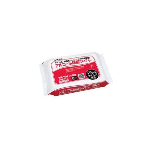 arau. サラヤ アルコール除菌ワイパー60枚入×18個 送料無料 一部