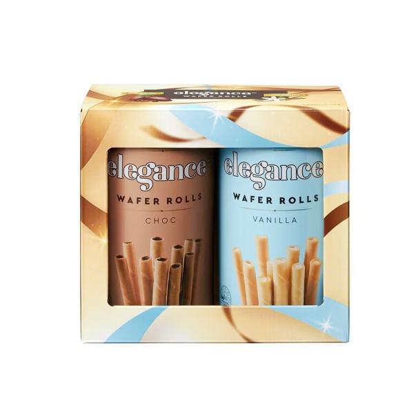 バニラクリーム: 中にはバニラ風味のクリームがたっぷり詰まっており、その甘さと香りが特徴的です。クリームは滑らかで、ウェーファーとのバランスがとても良く程よい甘さを楽しめます。チョコクリーム: 軽やかなチョコレート風味のクリームが、サクサク...