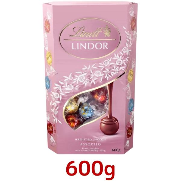リンツ リンドール ピンク アソート 600g 4種類 チョコレート 個包装 大容量 おやつ お菓子 甘味 Costco コストコ
