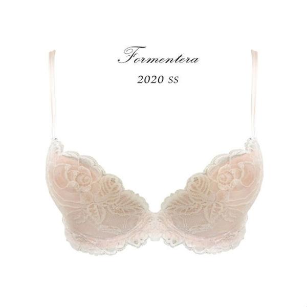 ブラジャー 3 4カップ ブラ 商品 フォルメンテーラ 大人のゆる補正ブラ ペールピンク ランジェリー 1 レース 2 レディース 下着 3サイズ