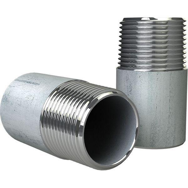 尾川パイプ SUS304 TP-A 規格片長ニップル 8A-65L c1-m3-0-s2-size8-65 1個（直送品）