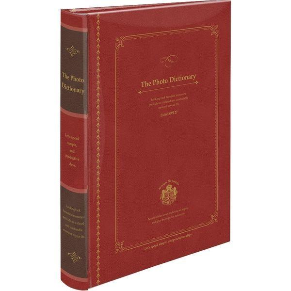 ナカバヤシ 背丸ブック式 ポケットアルバム L判 3段 240枚 ディクショナリー レッド BPL-240-2-R 1冊（直送品）