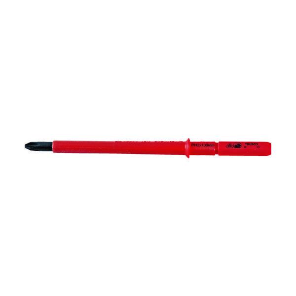 トラスコ中山 TRUSCO 【売切商品】 絶縁差替式ドライバー(マグネット入り) (+NO.2X100mm) TZDS-2 1本（直送品）