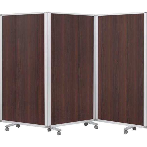 【軒先渡し】３連スクリーンワイド 木目 幅2700×奥行350×高さ1800mm 木目調ダーク TP3-1809BN-MMWW 1台（直送品）