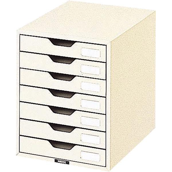 【軒先渡し】ナカバヤシ レターケース A4 スチール引き出し 浅7段 幅258×奥行341×高さ323mm NLC-7 1台（直送品）