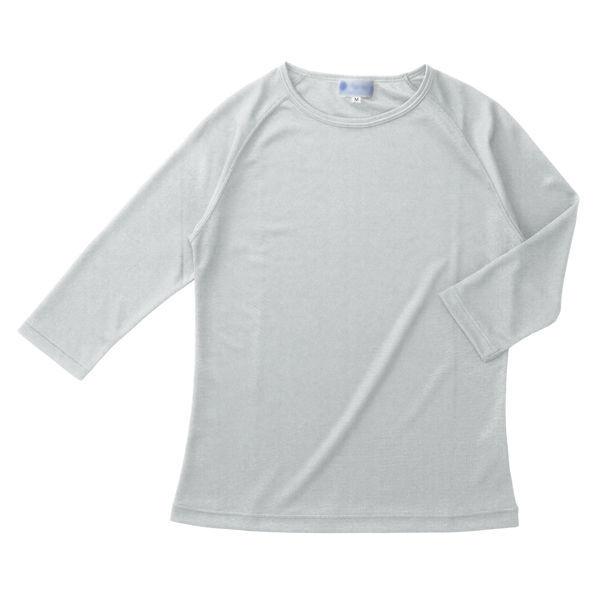 KAZEN インナーTシャツ シルバーグレー LL 233-11 1枚　スクラブ（直送品）