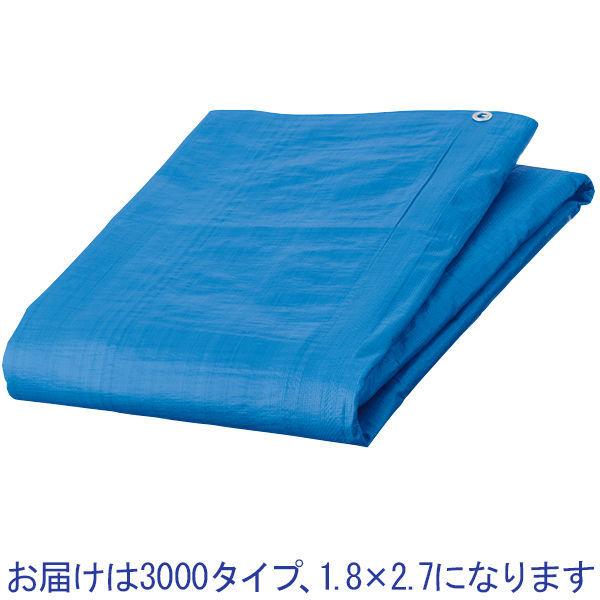 【ブルーシート】 アスクル 「現場のチカラ」 ブルーシート 3000タイプ厚手 1.8×2.7m 1枚 オリジナル
