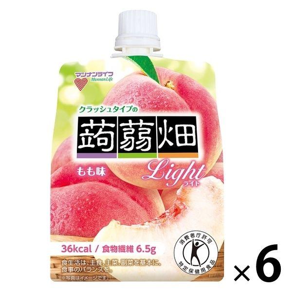 マンナンライフ クラッシュタイプの蒟蒻畑ライト もも味 6個 ゼリー こんにゃくゼリー