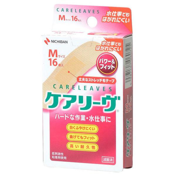ニチバン 救急絆創膏 ケアリーヴパワー＆フィット Mサイズ 21mm×70mm CLP16M 1箱（16枚入）