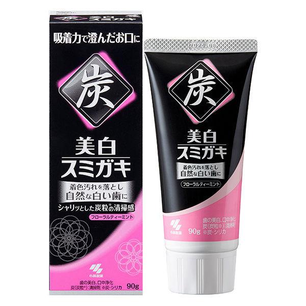 歯磨き粉 ホワイトニング 美白スミガキ 炭粒（炭・シリカ）配合 フローラルティーミントの香り 90g 小林製薬