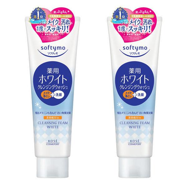 ポイント9倍 ソフティモ ホワイト薬用クレンジングウォッシュ 無香料・無着色 190g×2個　洗顔料 皮脂 毛穴ケア