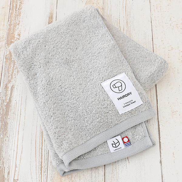 今治タオル ヘアドライタオル ロハコ限定 LOHACO lifestyle towel グレー 髪用 約34cm×100cm 1枚 オリジナル