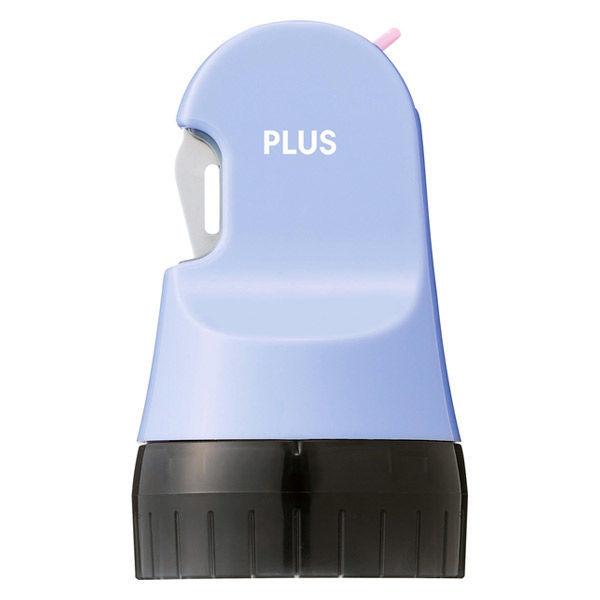 【アウトレット】プラス ローラーケシポン 箱用オープナー ペールブルー 個人情報保護スタンプ 26mm×30M（500回分） 40978