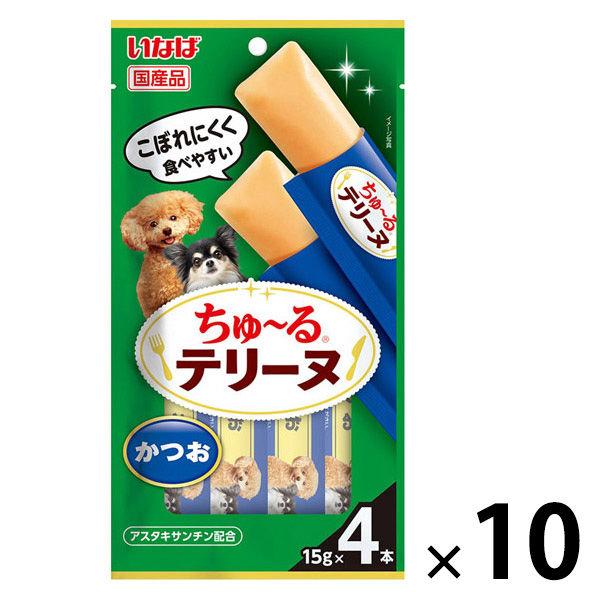 いなば ちゅーる テリーヌ かつお 国産 (15g×4本)10袋 ちゅ〜る ドッグフード 犬用 おやつ