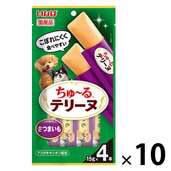 いなば ちゅーる テリーヌ さつまいも 国産 (15g×4本)10袋 ちゅ〜る ドッグフード 犬用 おやつ