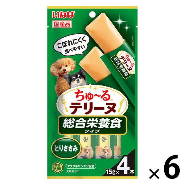 いなば ちゅーる テリーヌ 総合栄養食タイプ とりささみ 国産 (15g×4本)6袋 ちゅ〜る ドッグフード 犬用 おやつ