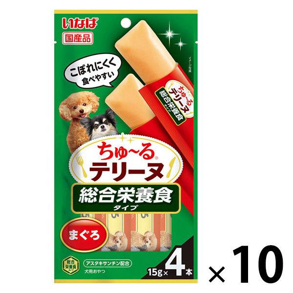 いなば ちゅーる テリーヌ 総合栄養食タイプ まぐろ 国産 (15g×4本)10袋 ちゅ〜る ドッグフード 犬用 おやつ
