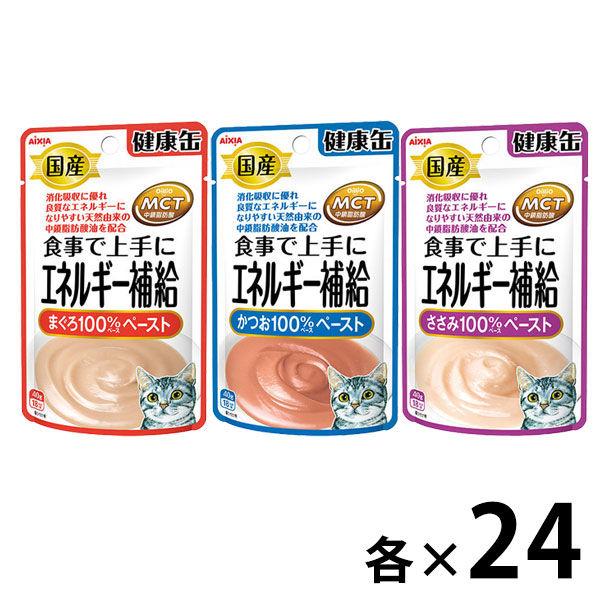 （お得なアソート）健康缶エネルギー補給 40g アソート 72袋（3種×24袋）アイシア キャットフード 猫 パウチ
