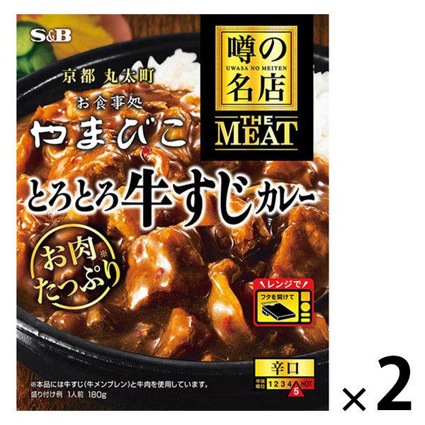 エスビー食品 噂の名店 THE MEAT とろとろ牛すじカレー 辛口 180g 1セット（1個×2）レンジ対応 レトルト