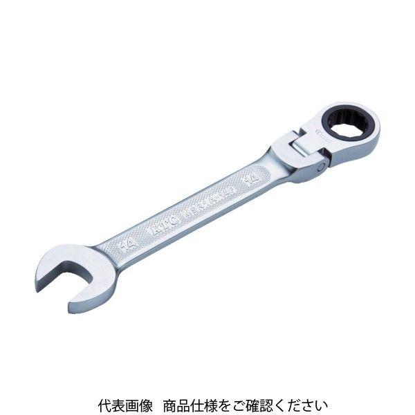 【アウトレット】京都機械工具 ラチェットコンビネーションレンチ(首振りタイプ) 19mm MSR1A-19F 1丁(1個) 392-1417