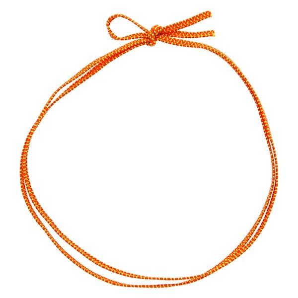 【アウトレット】　カラーゴム　平彩ゴム　2重 片花結び　62ｃｍ オレンジ　001510139　1袋(50本入)