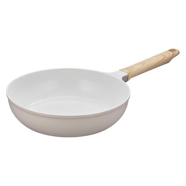 サーモス フライパン 24cm グレージュ IH/ガス火対応 KFO-024 GG 1個 深型設計 軽量 フッ素化合物不使用