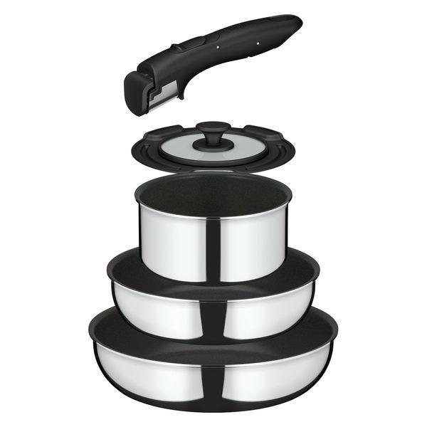 サーモス 取っ手のとれるフライパン5点セット IH/ガス火対応 ステンレス KSF-5A S 1個 フッ素化合物不使用