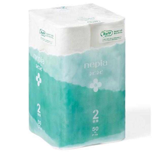 トイレットペーパー ダブル 2倍巻 ネピア ネピネピ トイレットロール RefF 無香料 1パック（12ロール入）王子ネピア 限定