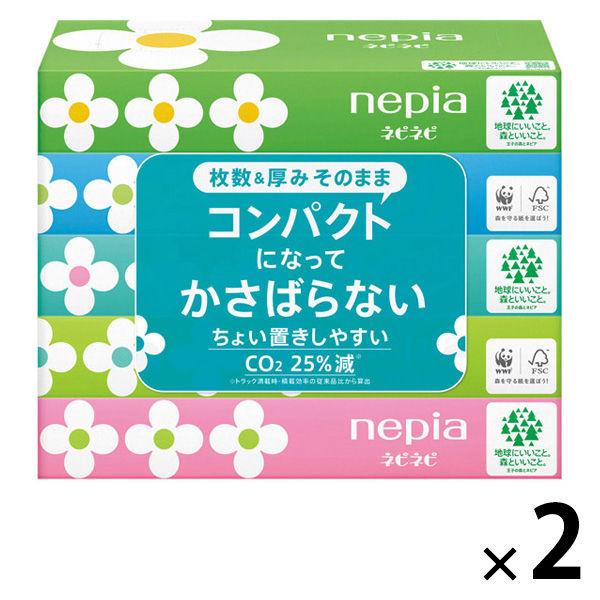 ティッシュペーパー 150組（5箱入）ネピネピティッシュ フレッシュパルプ 100% 1セット（1パック（5個入）×2）王子ネピア