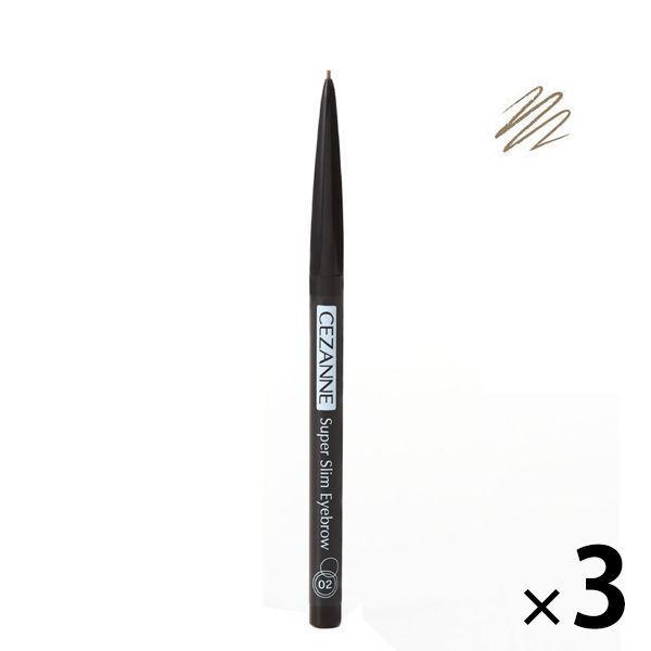 CEZANNE（セザンヌ） 超細芯アイブロウ 02（オリーブブラウン） セザンヌ化粧品 ×3個