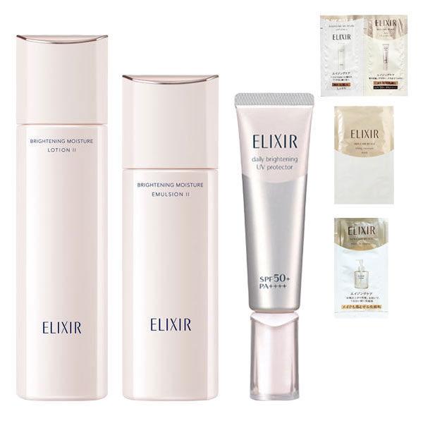 ロハコ限定 ELIXIR（エリクシール） ホワイト ブライトニング スキンケアセット（化粧水・乳液・日中用美容乳液） おまけ付き