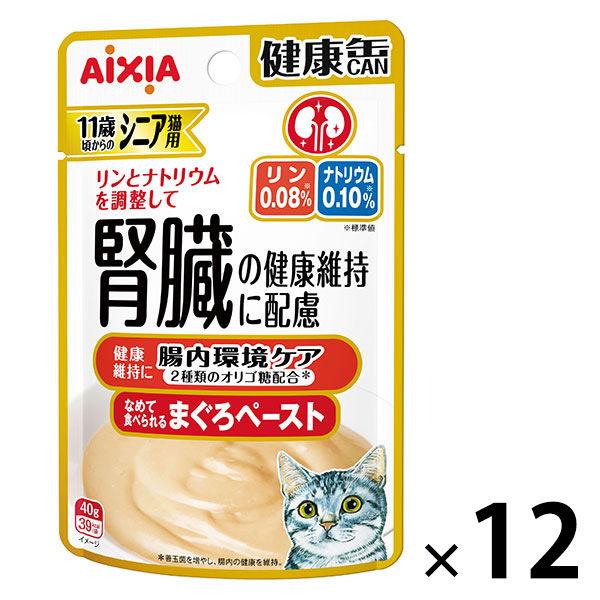 健康缶 シニア猫用 腸内環境ケア 40g 12袋 アイシア キャットフード パウチ