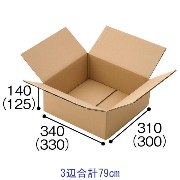 【80サイズ】現場のチカラ エコノミータイプ 軽梱包用ダンボール外寸：幅340×奥行310×高さ140mm 1梱包（20枚入） オリジナル