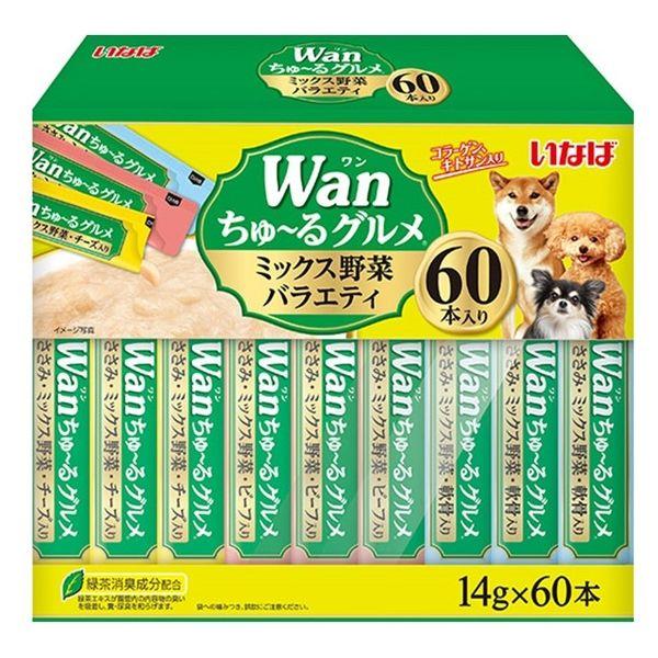 LOHACO - いなば Wanちゅ〜るグルメ 犬 ミックス野菜バラエティ 14g×60
